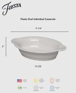 9 1/8 Inch Oval Individual Casserole 13 OZ Foundry|Fiesta Factory Direct Sale