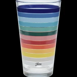 16 oz. All Colors Stripe Cooler Glass - Set of 4|Fiesta Factory Direct Online