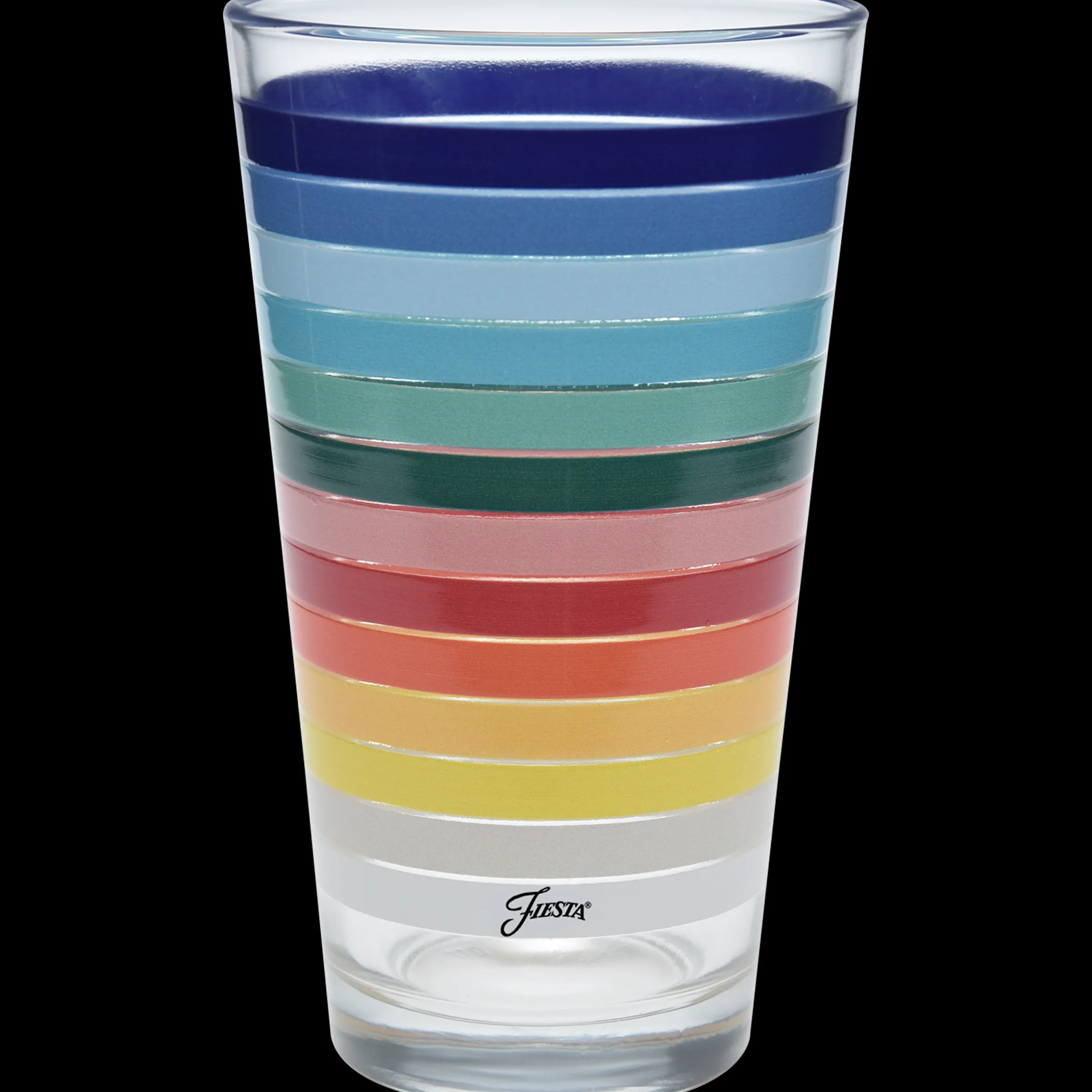 16 oz. All Colors Stripe Cooler Glass - Set of 4|Fiesta Factory Direct Online