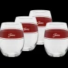 15 oz. Fiesta® Frame Stemless Wine Scarlet – Set of 4|Fiesta Factory Direct Discount