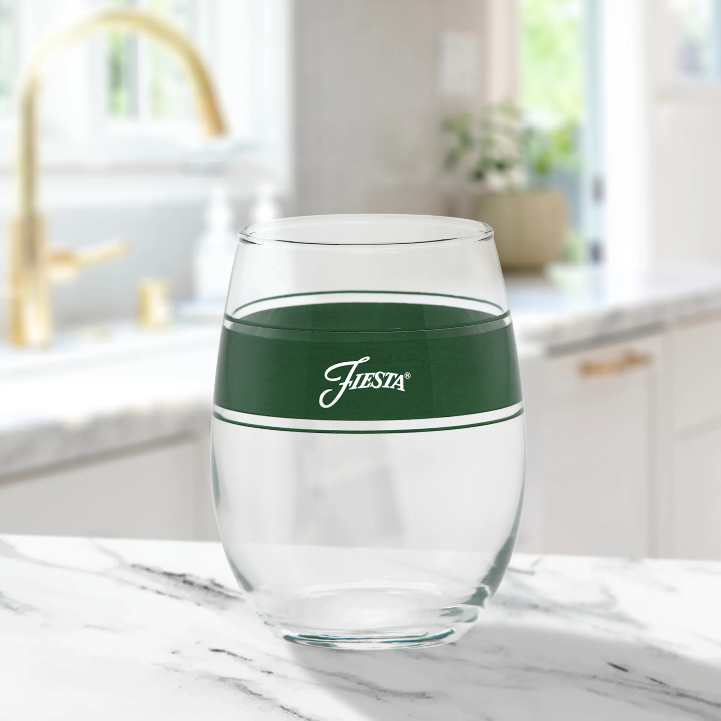 15 oz. Fiesta® Frame Stemless Wine Jade – Set of 4|Fiesta Factory Direct Online