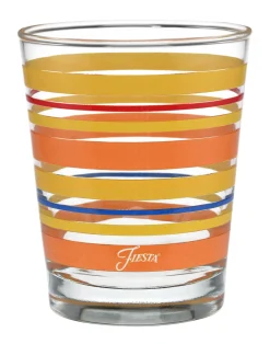 15 oz. Fiesta® Sienna Sunset Stripes Tapered Double Old Fashion – Set of 4|Fiesta Factory Direct Clearance