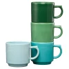 Aegean 16 OZ Set of 4 Mixed Stackable Mug Set|Fiesta Factory Direct Clearance