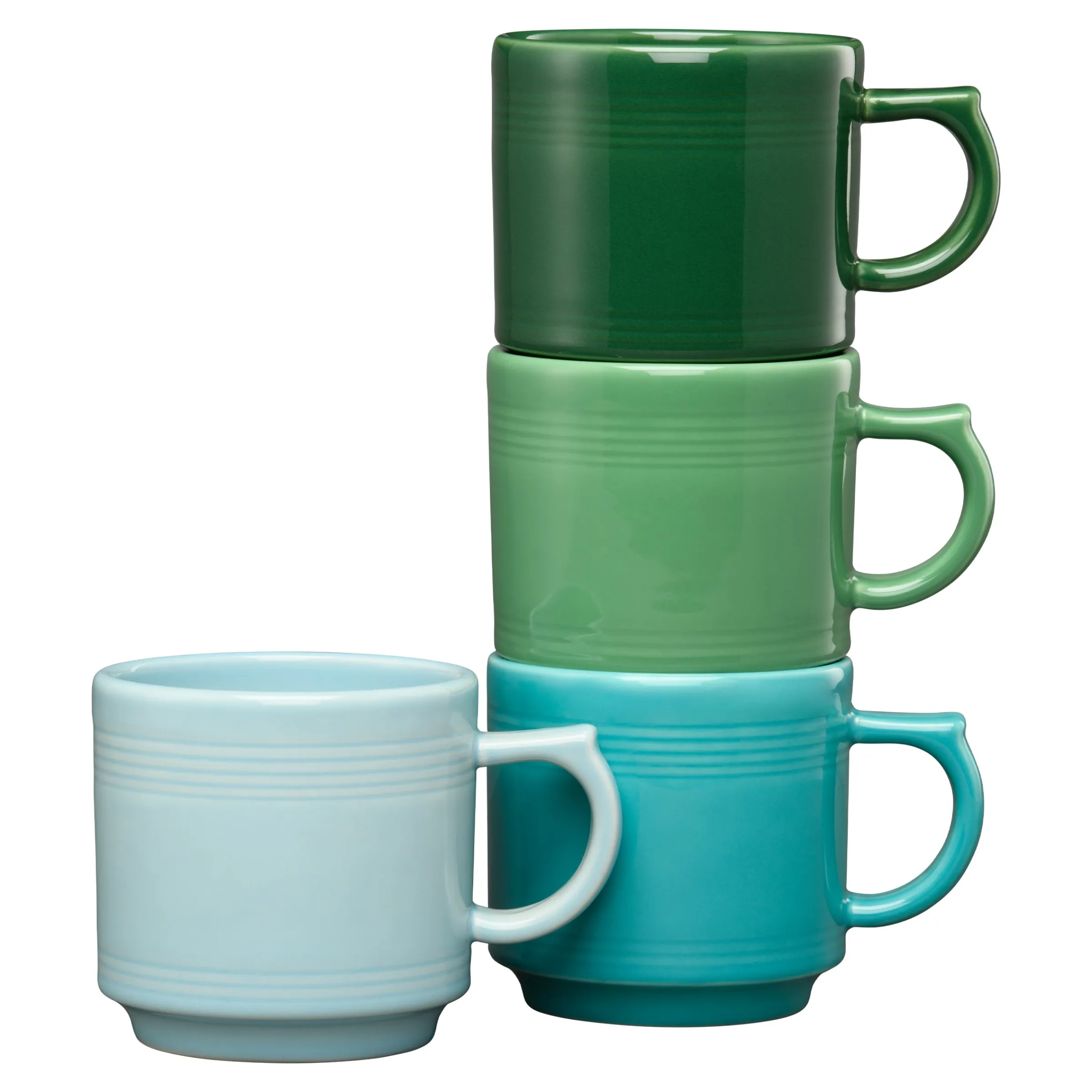 Aegean 16 OZ Set of 4 Mixed Stackable Mug Set|Fiesta Factory Direct Clearance