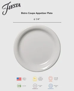 Bistro Coupe 6 1/4 Inch Appetizer Plate|Fiesta Factory Direct New