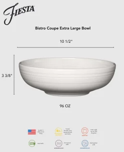 Bistro Coupe 10 1/2 Inch Extra Large Bowl 96 OZ|Fiesta Factory Direct Sale