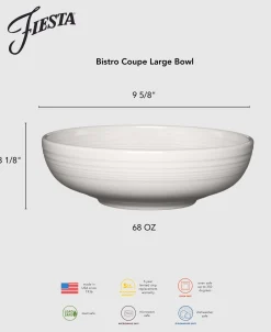 Bistro Coupe 9 5/8 Inch Large Bowl 68 OZ|Fiesta Factory Direct Discount