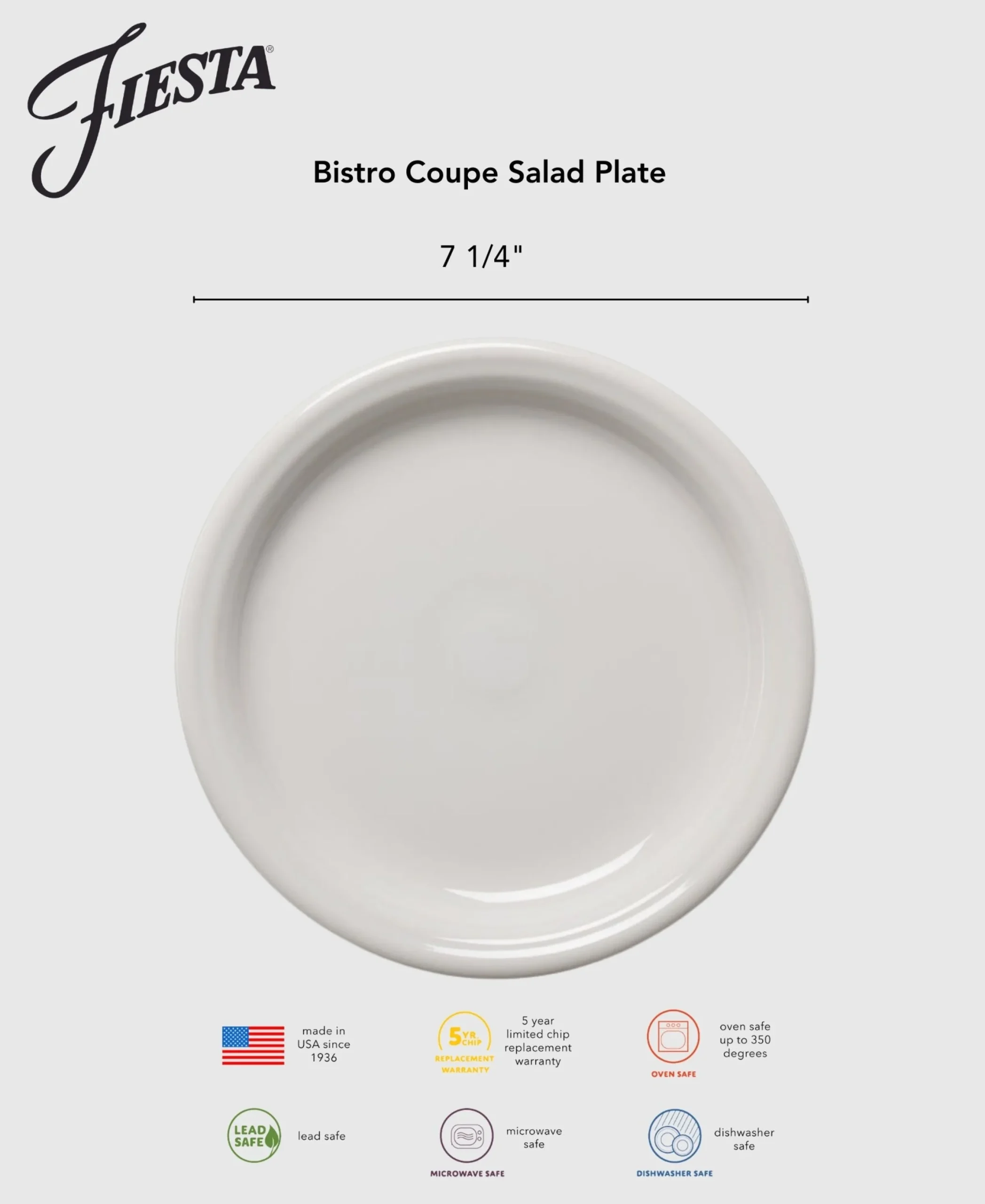 Bistro Coupe 7 1/4 Inch Salad Plate Foundry|Fiesta Factory Direct Online