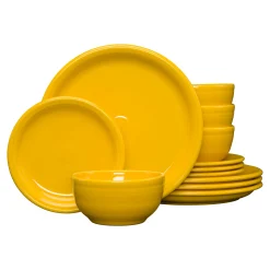 Bistro Coupe 12-Piece Dinnerware Set, Service for 4|Fiesta Factory Direct Hot