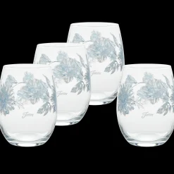 Botanical Floral 15 oz. Stemless Wine Glass – Set of 4|Fiesta Factory Direct Sale