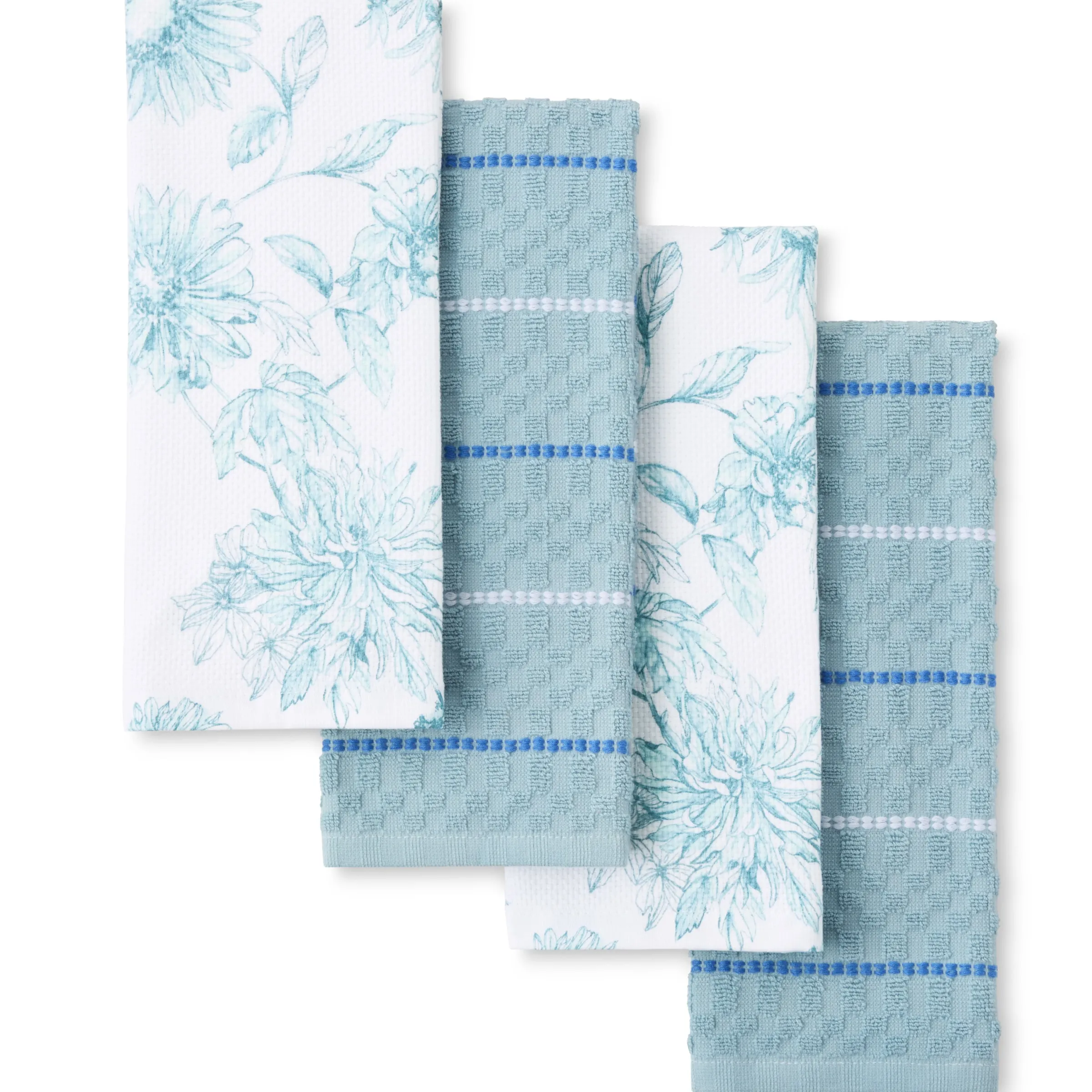 Botanical Floral Kitchen Towel Set of 4|Fiesta Factory Direct Discount