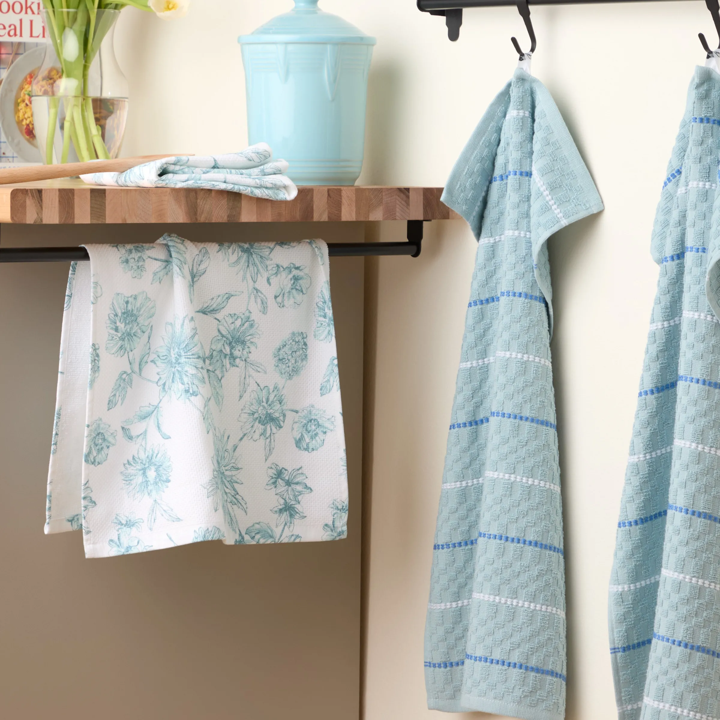 Botanical Floral Kitchen Towel Set of 4|Fiesta Factory Direct Discount