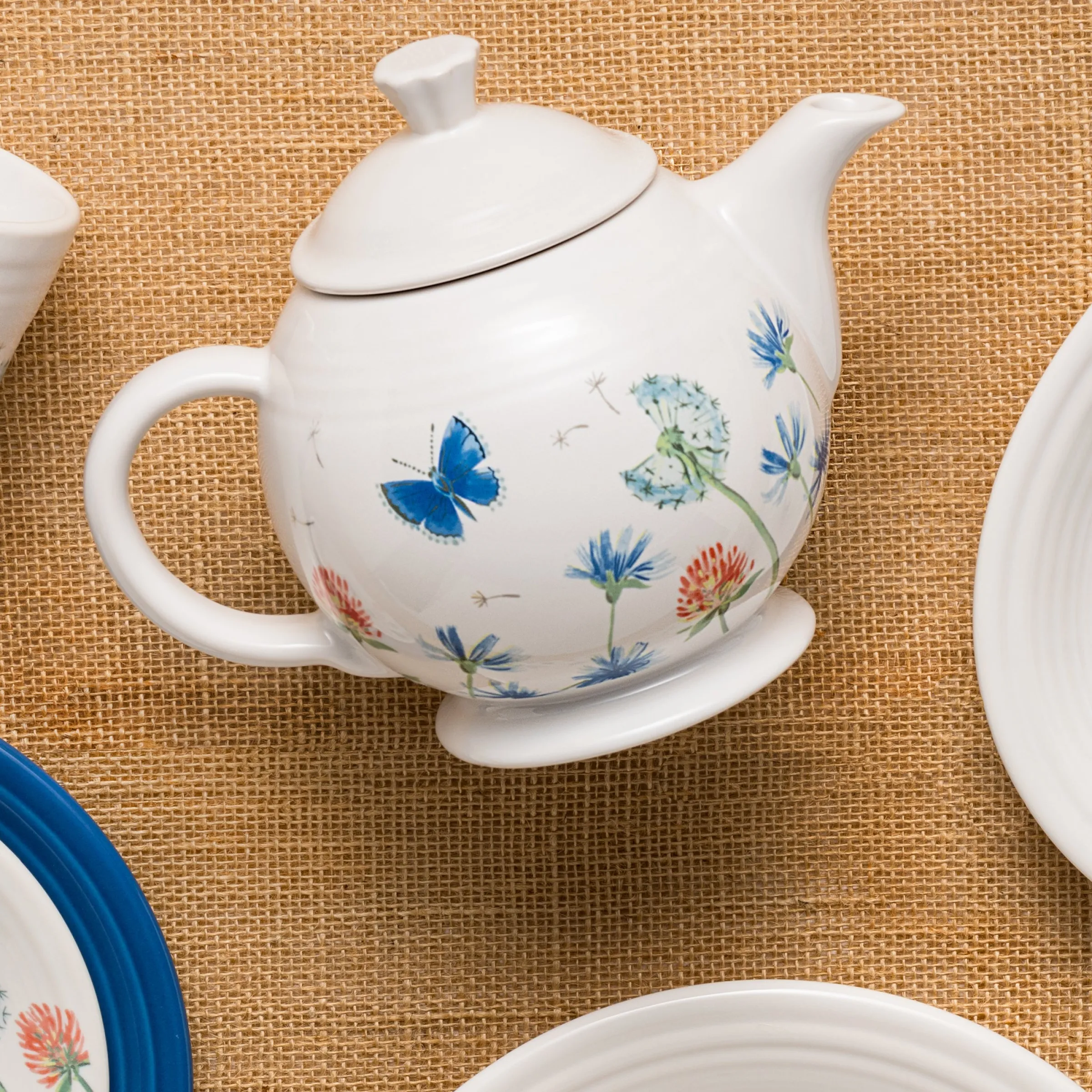 Breezy Floral 44 OZ Covered Teapot|Fiesta Factory Direct Outlet