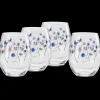 Breezy Floral 15 oz. Stemless Wine Glass – Set of 4|Fiesta Factory Direct Clearance