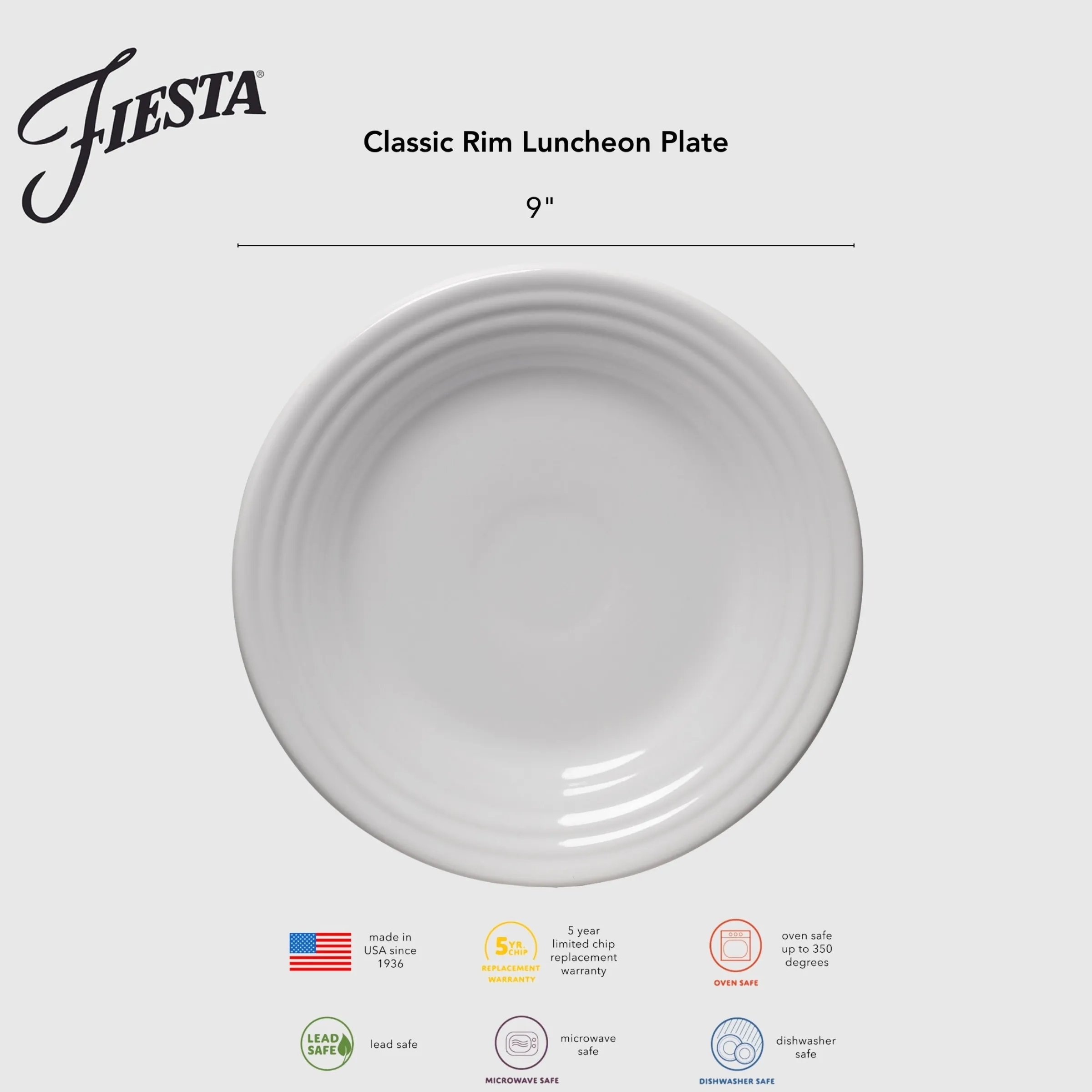 Classic Rim 9 Inch Luncheon Plate Foundry|Fiesta Factory Direct Outlet