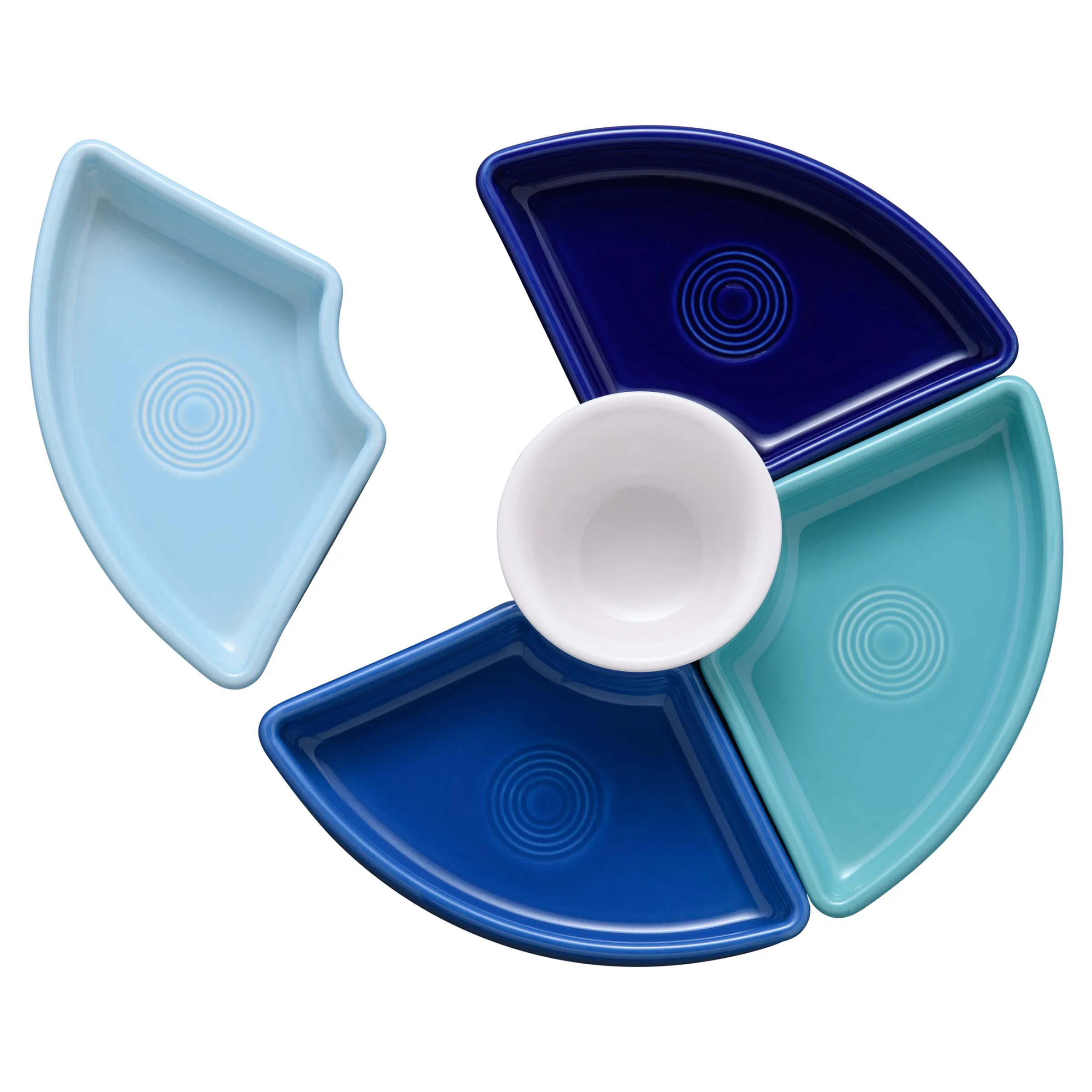 Coastal Blues 5-Piece Mixed Colors Entertaining Set 8 1/5 Inch|Fiesta Factory Direct Sale