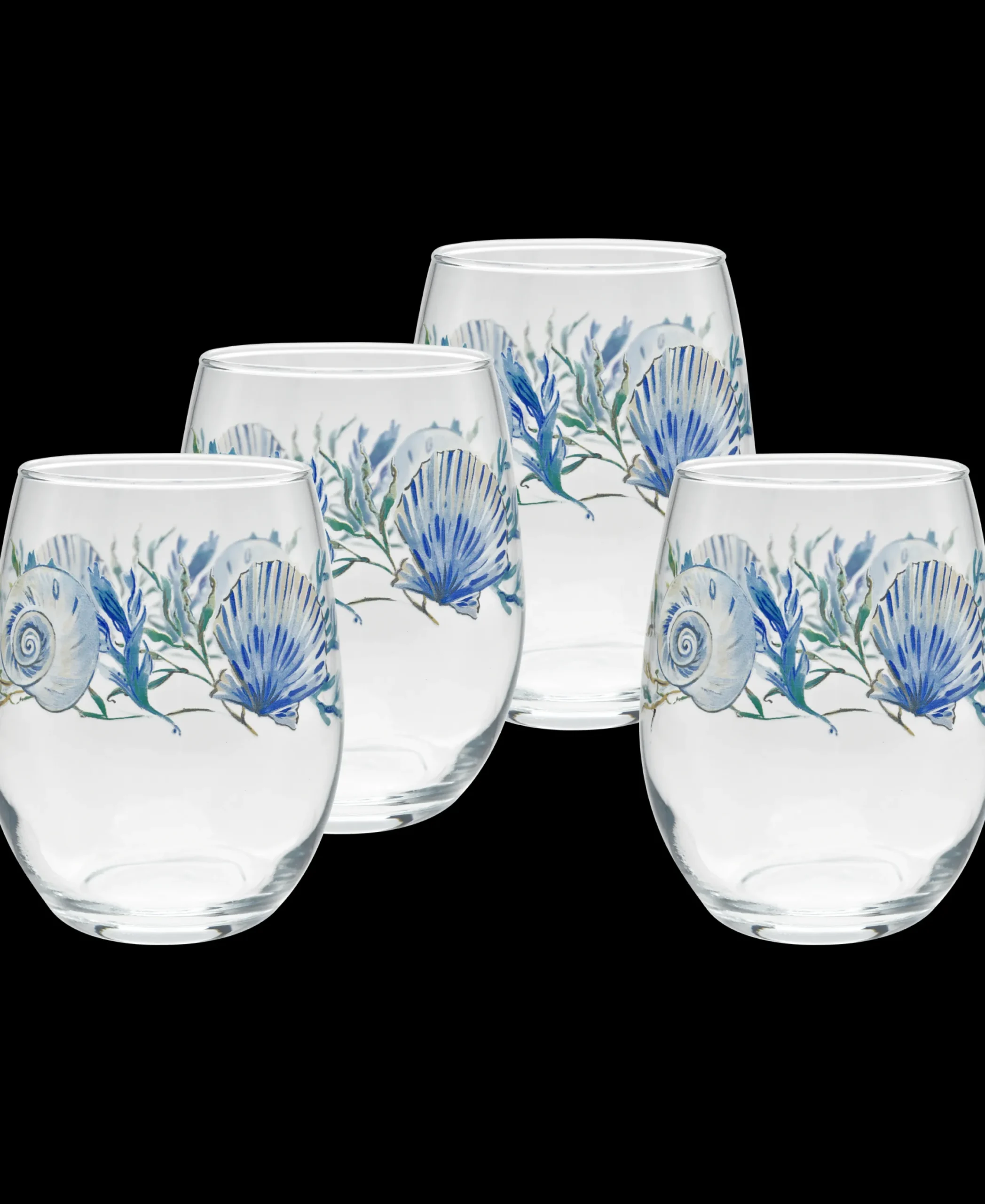 Coastal Shores 15 oz. Stemless Wine Glass – Set of 4|Fiesta Factory Direct Online