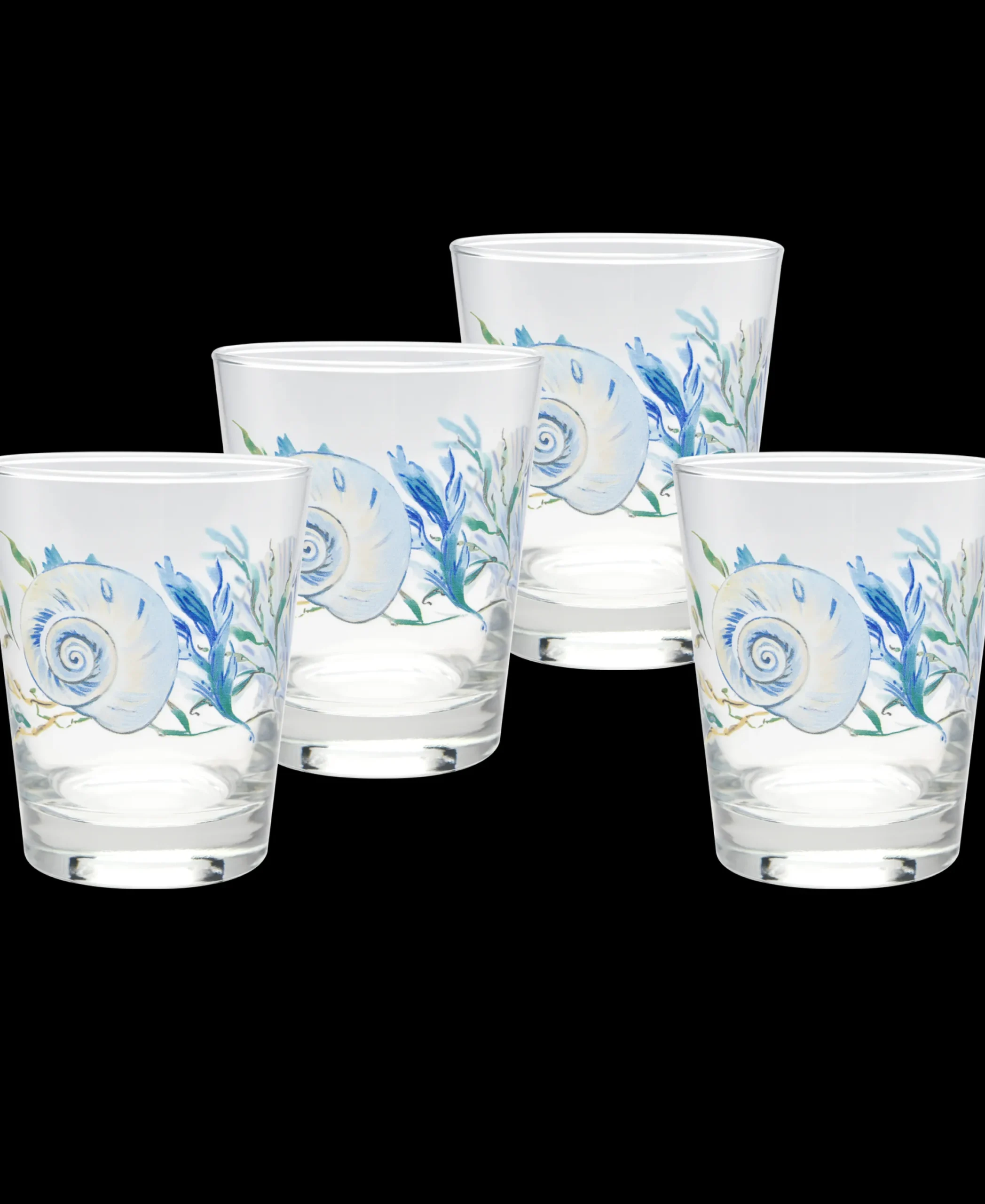 Coastal Shores 15 oz. Tapered Double Old Fashion Glass – Set of 4|Fiesta Factory Direct New
