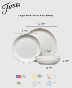 Coupe Bowl 3-Piece Place Setting|Fiesta Factory Direct Online