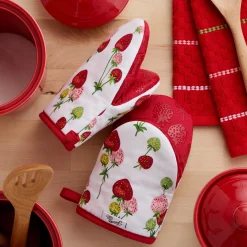 Falling Strawberries 4-Pack Oven Mitt Set|Fiesta Factory Direct Best