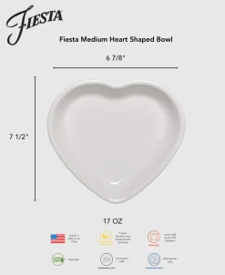 Fiesta 7 1/2 Inch Medium Heart Shaped Bowl 17 OZ|Fiesta Factory Direct