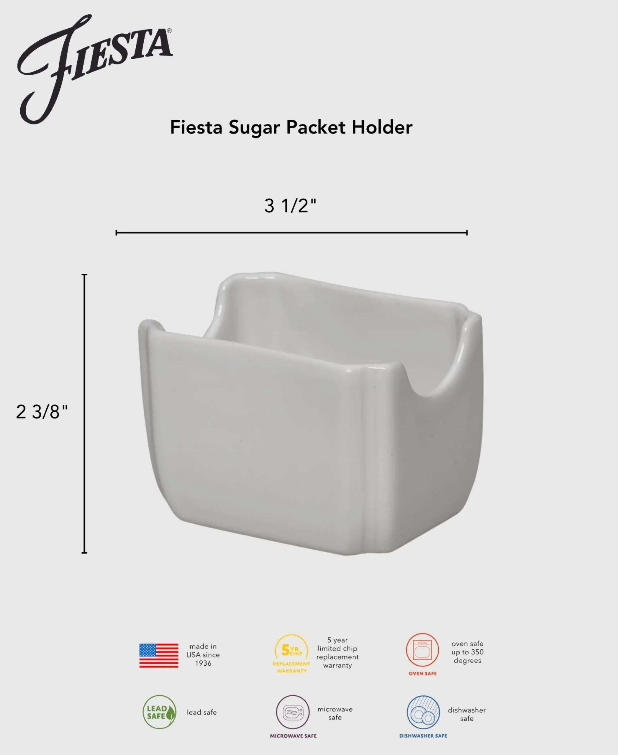Fiesta 3 1/2 Inch Sugar Packet Holder|Fiesta Factory Direct Sale
