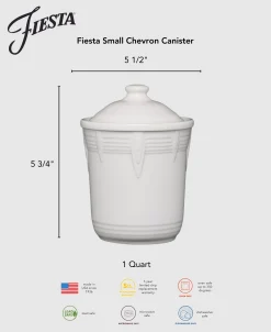 Fiesta 1 Quart Small Chevron Canister|Fiesta Factory Direct Clearance