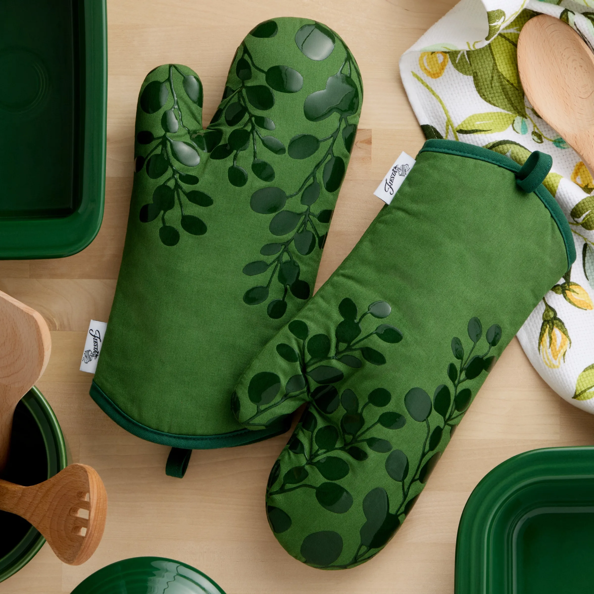 Fiesta Luscious Forest 4-Pack Oven Mitt Set|Fiesta Factory Direct Clearance