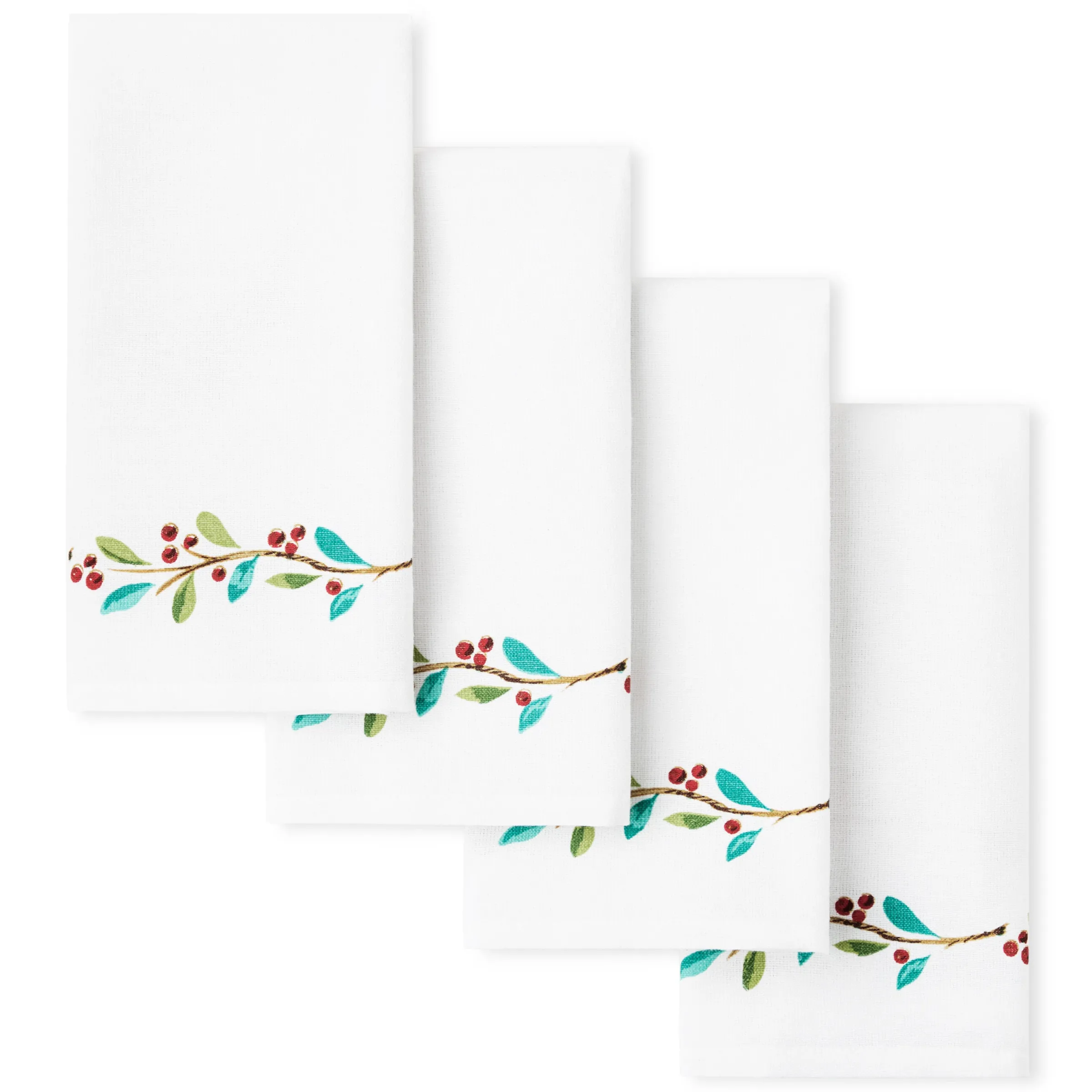 Holly Berry Christmas Border Napkin Set of 4|Fiesta Factory Direct Hot