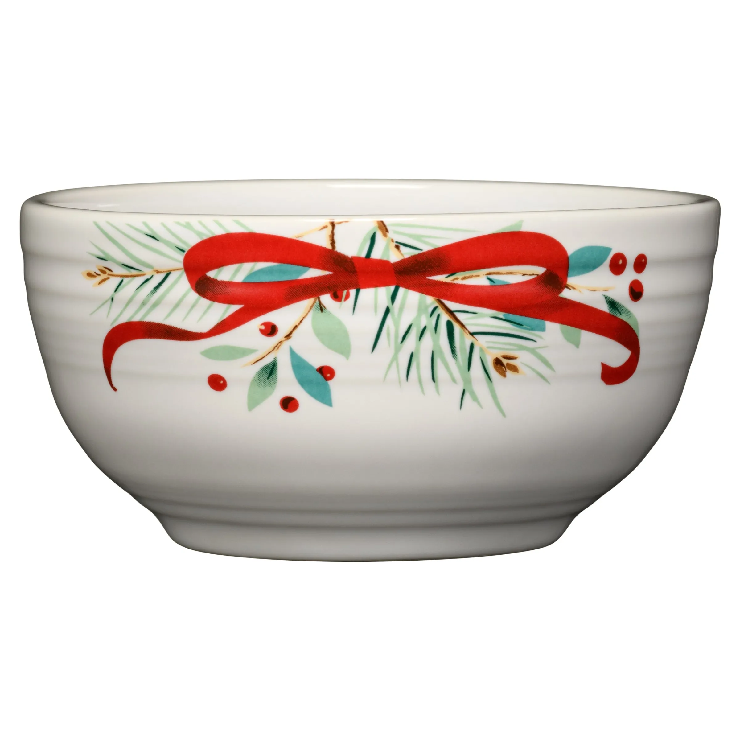 Holly Berry Christmas Garland Bistro Coupe 5 1/2 Inch Cereal Bowl 22 OZ|Fiesta Factory Direct Sale