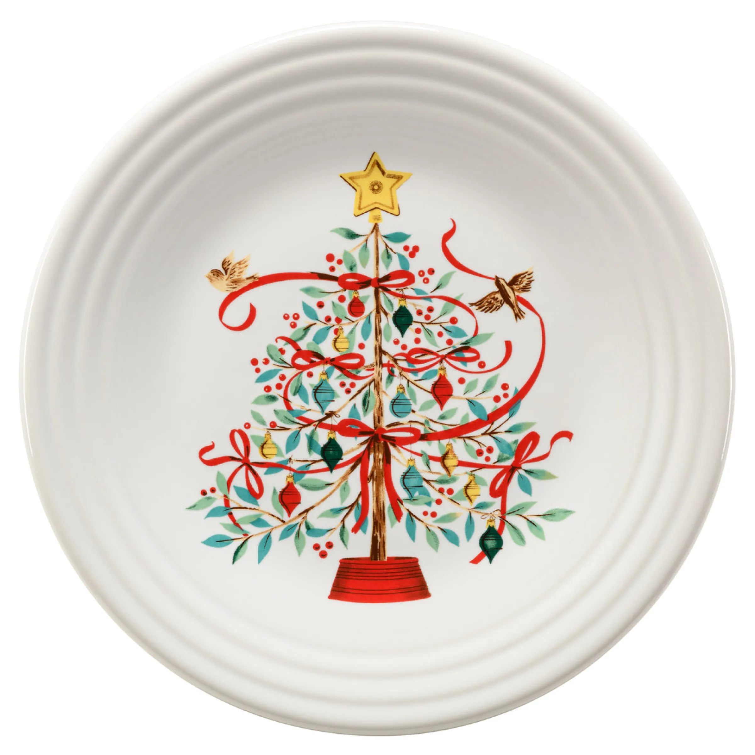Holly Berry Christmas Tree Classic Rim 9 Inch Luncheon Plate|Fiesta Factory Direct Sale
