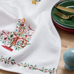 Holly Berry Christmas Tree Kitchen Towel Set|Fiesta Factory Direct Hot