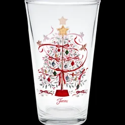 Holly Berry Christmas Tree 16 oz. Cooler Glass - Set of 4|Fiesta Factory Direct Discount