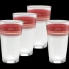 Horizon Sunset 16 oz. Edgeline Cooler Glass Mixed - Set of 4|Fiesta Factory Direct Clearance