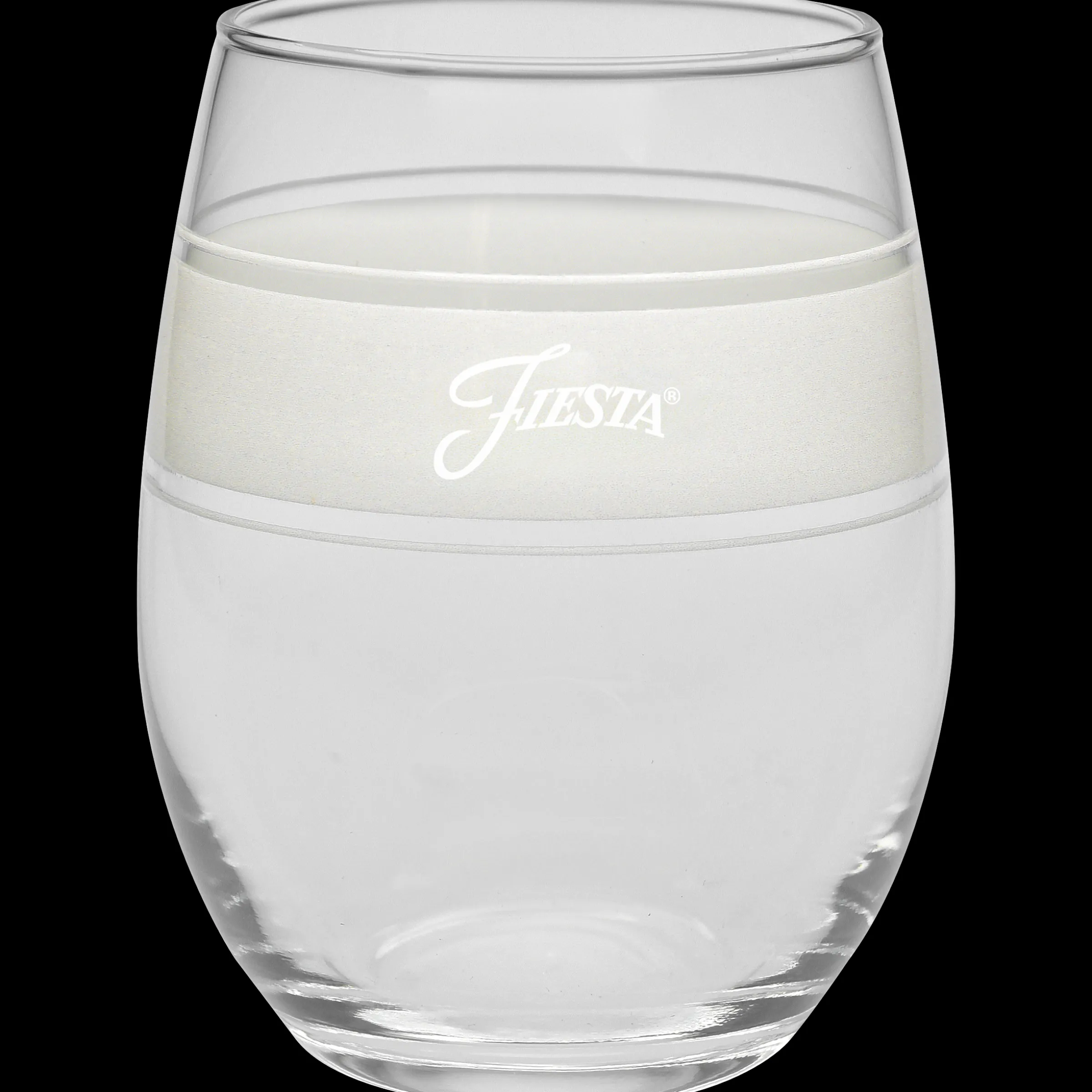 Linen 15 oz. Frame Stemless Glass – Set of 4|Fiesta Factory Direct