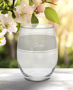 Linen 15 oz. Frame Stemless Glass – Set of 4|Fiesta Factory Direct