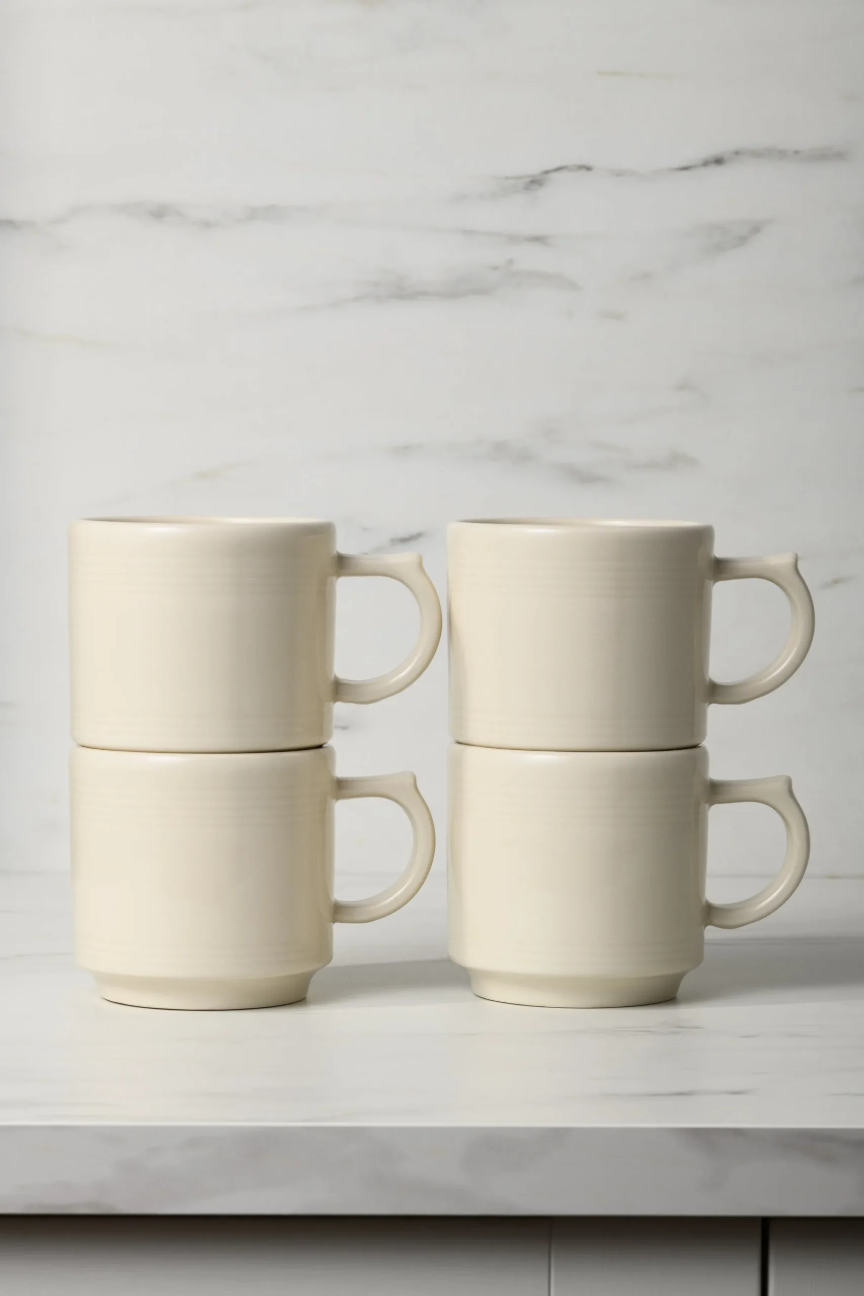 Linen 16 OZ Set of 4 Stackable Mug Set|Fiesta Factory Direct Online