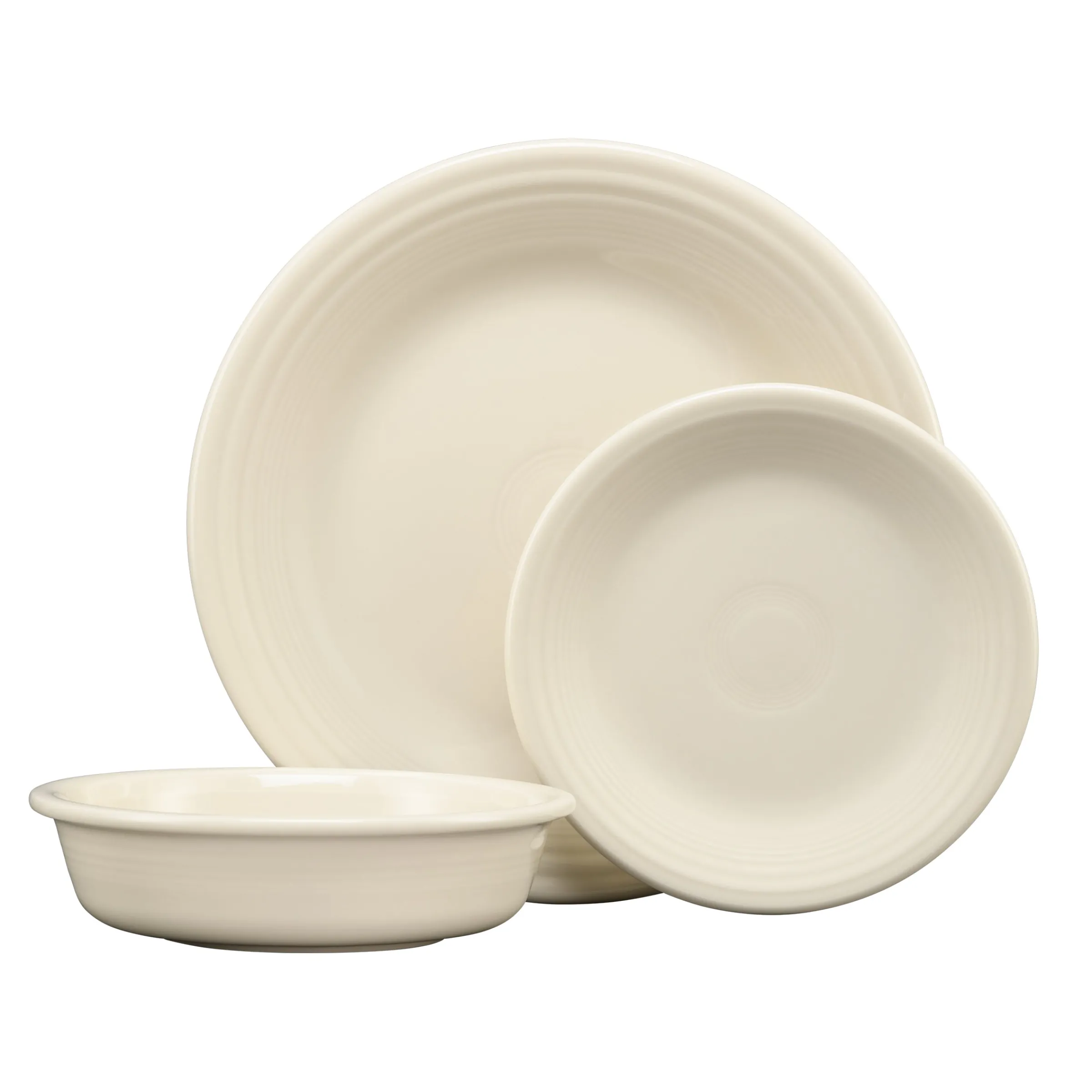 Linen Classic Rim 3-Piece Place Setting, Service for 1|Fiesta Factory Direct Outlet