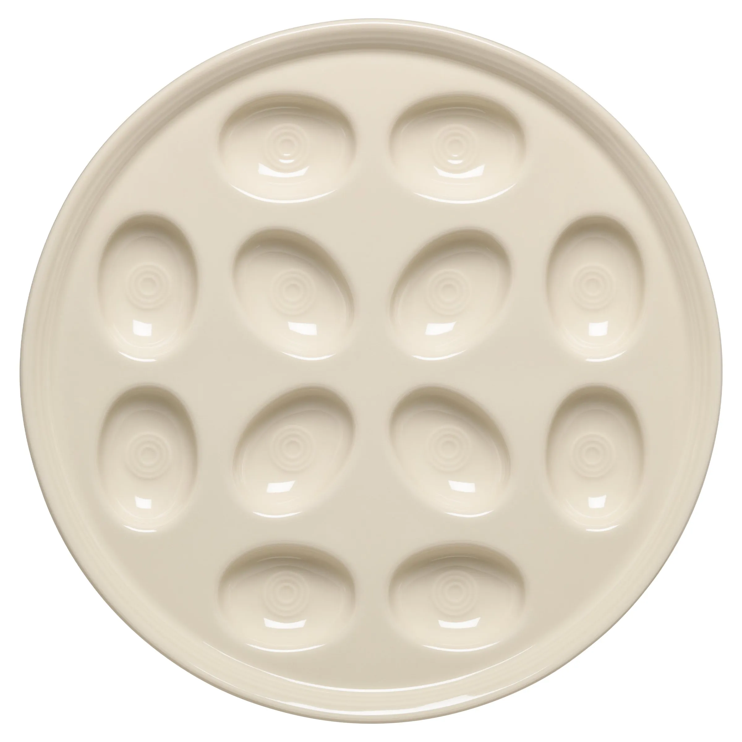 Linen Round Egg Serving Platter 11 1/4 Inch|Fiesta Factory Direct New
