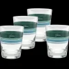 Mixed Aegean 15 oz. Edgeline Tapered Double Old Fashion - Set of 4|Fiesta Factory Direct Hot