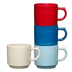 Mixed Americana 16 OZ Set of 4 Stackable Mug Set|Fiesta Factory Direct Clearance