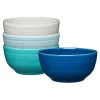 Mixed Coastal Blues Bistro Coupe 5 1/2 Inch Cereal Bowl 22 oz, Set of 4|Fiesta Factory Direct Clearance