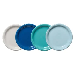 Mixed Coastal Blues Bistro Coupe 7 1/4 Inch Salad Plate, Set of 4|Fiesta Factory Direct Clearance