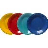 Mixed Vibrant Classic Rim 10 1/2 Inch Dinner Plate, Set of 4|Fiesta Factory Direct Clearance