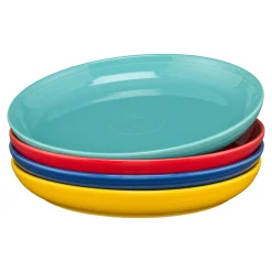 Mixed Vibrant Coupe 10 3/8 Inch Dinner Bowl 40 OZ, Set of 4|Fiesta Factory Direct Outlet