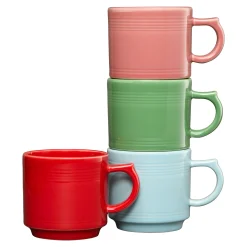 Peppermint Frost 16 OZ Set of 4 Mixed Stackable Mug Set|Fiesta Factory Direct Sale