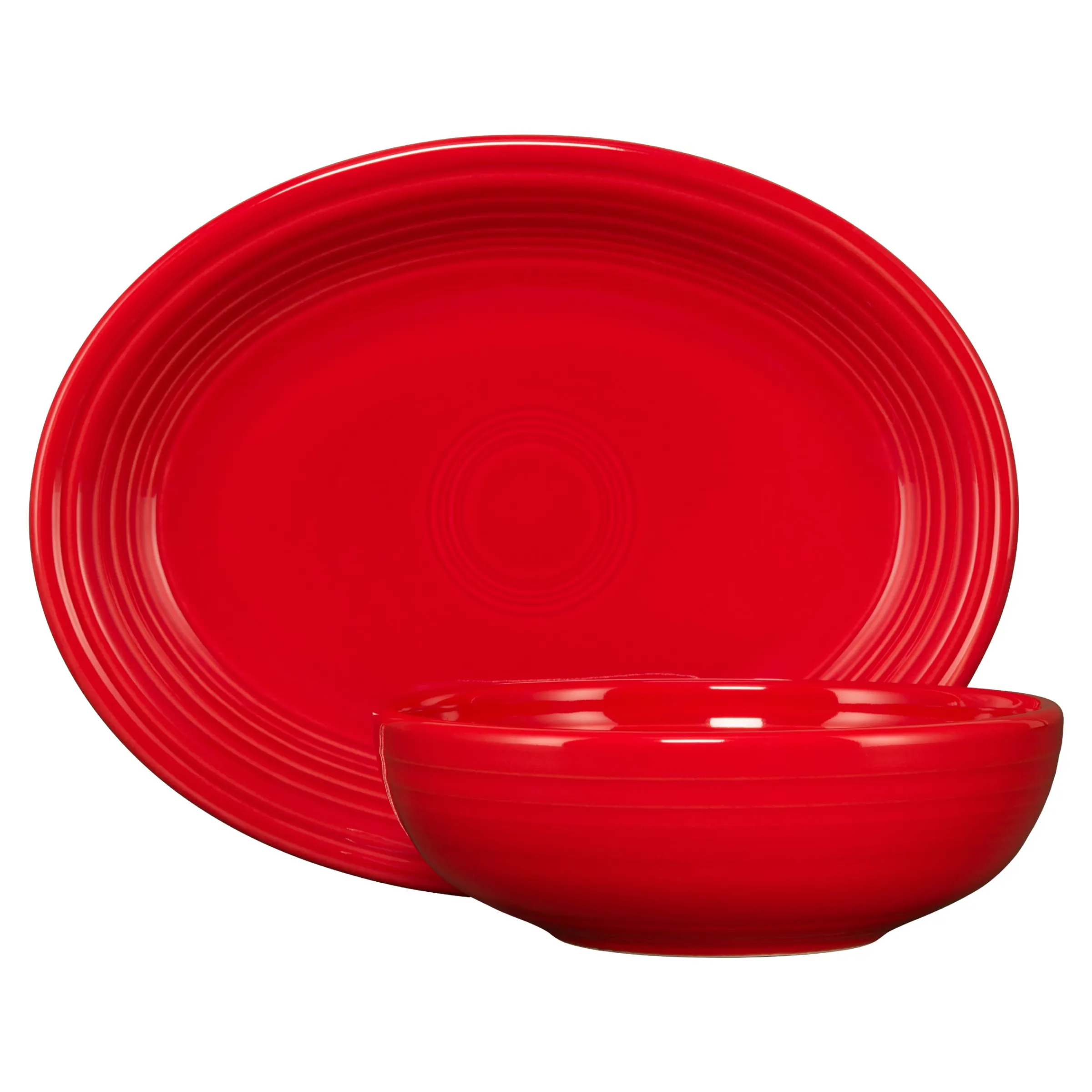 2-Piece Serve Set 11 5/8 Inch Oval Platter & 38 OZ Bistro Bowl|Fiesta Factory Direct Clearance