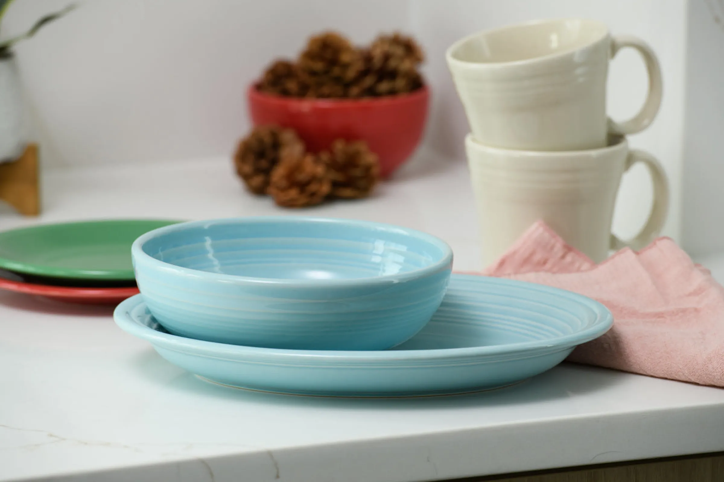 2-Piece Serve Set 11 5/8 Inch Oval Platter & 38 OZ Bistro Bowl|Fiesta Factory Direct Clearance