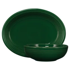 2-Piece Serve Set 11 5/8 Inch Oval Platter & 38 OZ Bistro Bowl|Fiesta Factory Direct Clearance