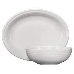 2-Piece Serve Set 11 5/8 Inch Oval Platter & 38 OZ Bistro Bowl|Fiesta Factory Direct Clearance